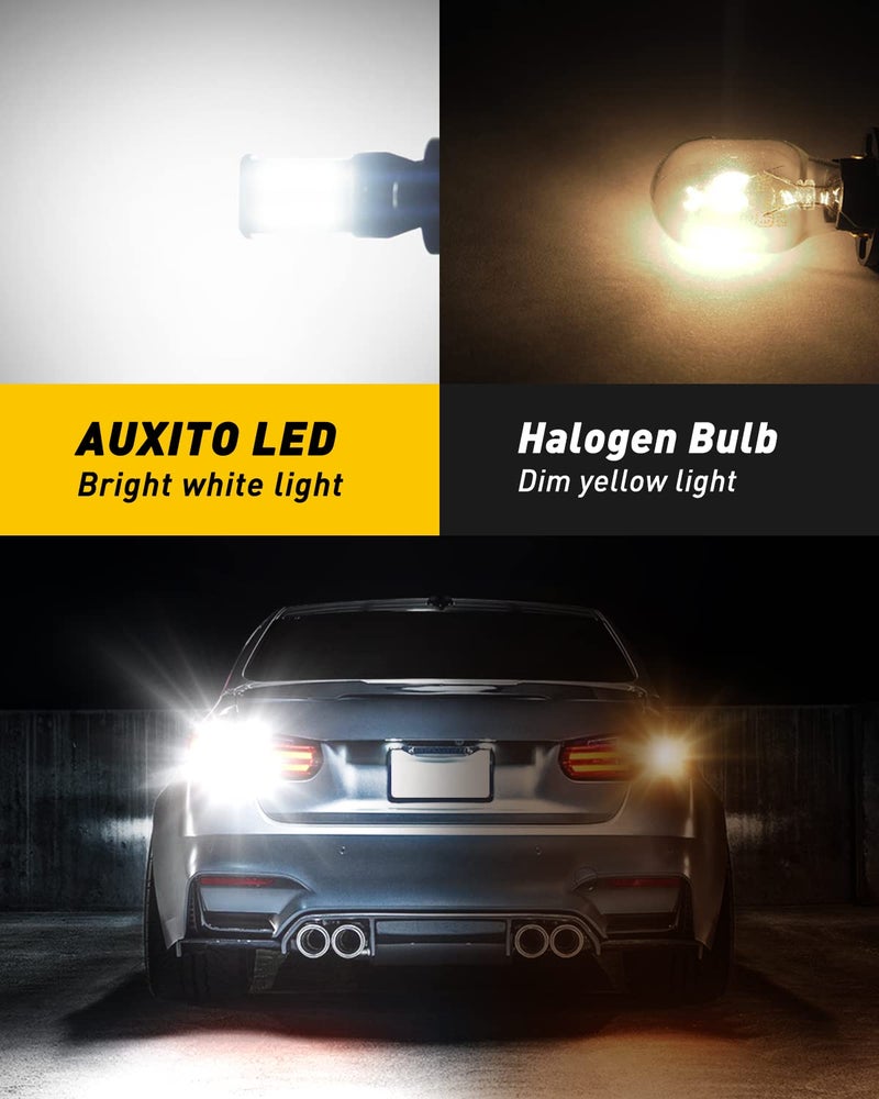AUXITO 912 921 LED Bulb for Backup Light Reverse Lights High Power 2835 15-SMD Chipsets Error Free T15 906 922 W16W Bulbs, 6000K White Daytime Running Lights (Upgraded, Pack of 2) - Image 2